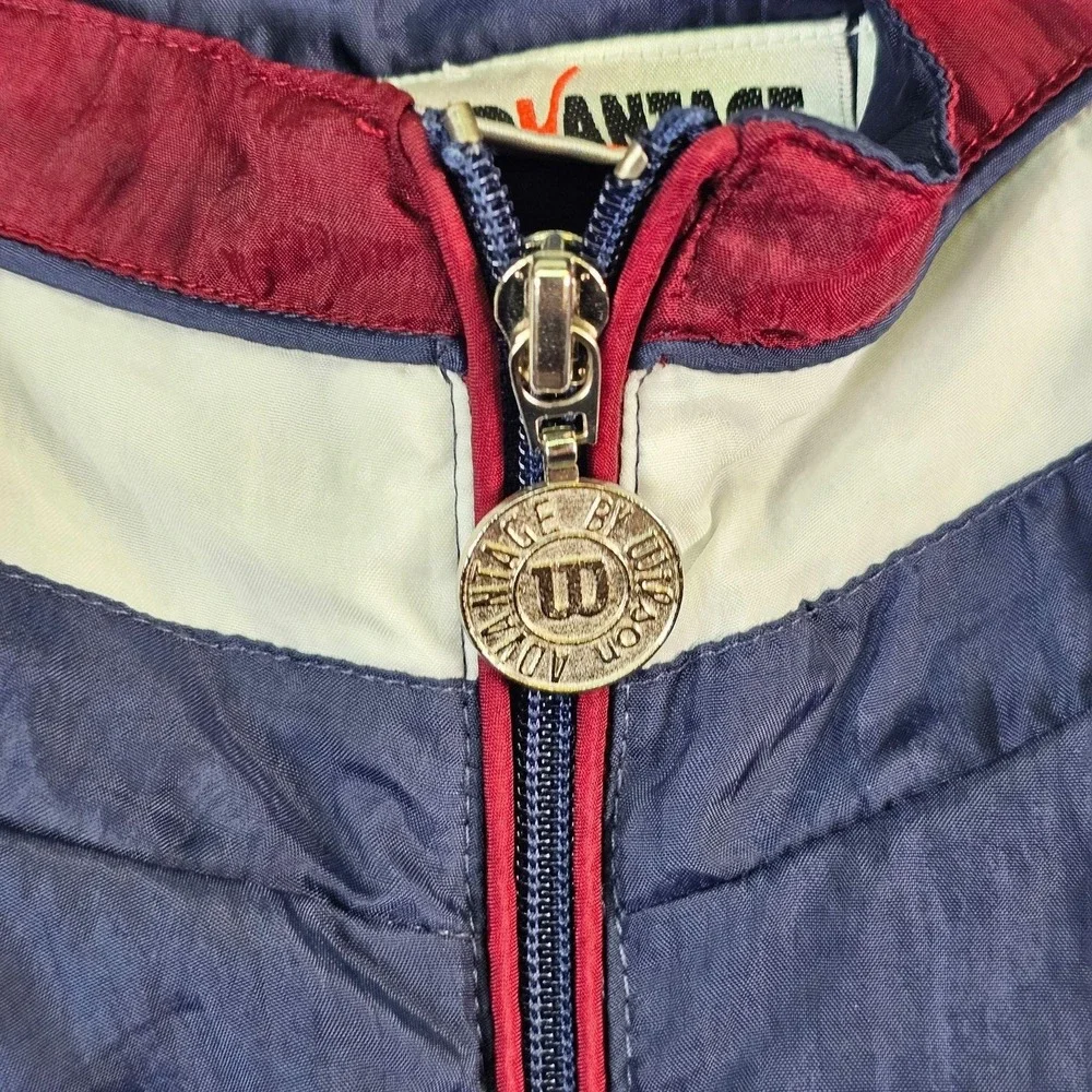 Vintage Wilson Jacket Mens Medium Navy Colorblock Advantage 2000 Windbreaker
